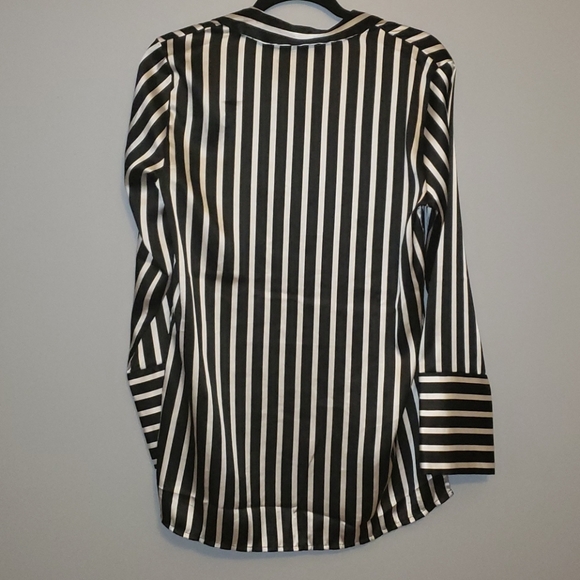 Noisy May Silk Striped Blouse - Picture 5 of 5
